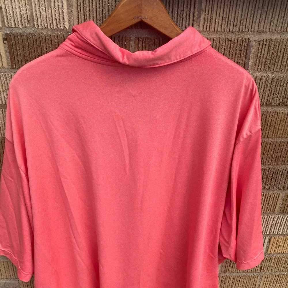 Adidas Ultimate365 Golf Polo Shirt Mens 3XLT Coral Pink Heathered Performance